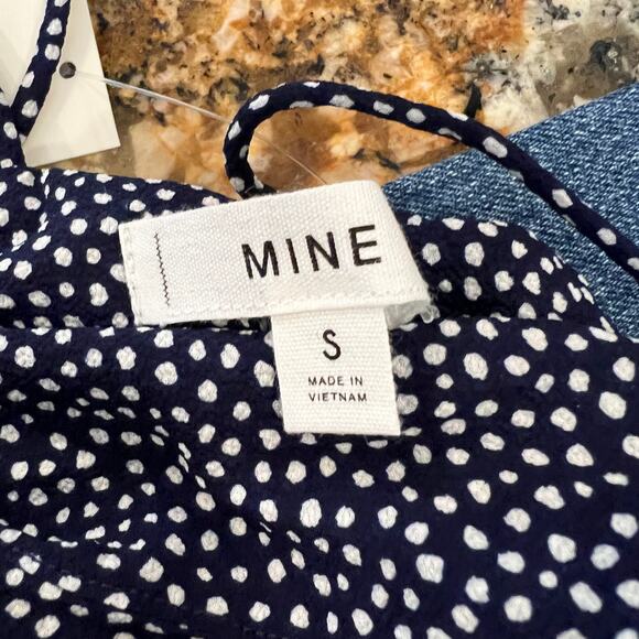 NWT Francesca's Mine Navy & White Roxy Polka Dot Tank Top - SIZE S - Picture 9 of 10